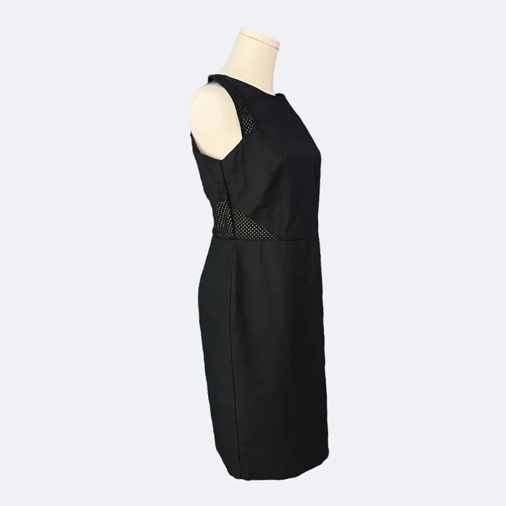 LOFT NWOT Linen mix sleeveless sheath dress in Black Size 4 - Picture 2 of 10